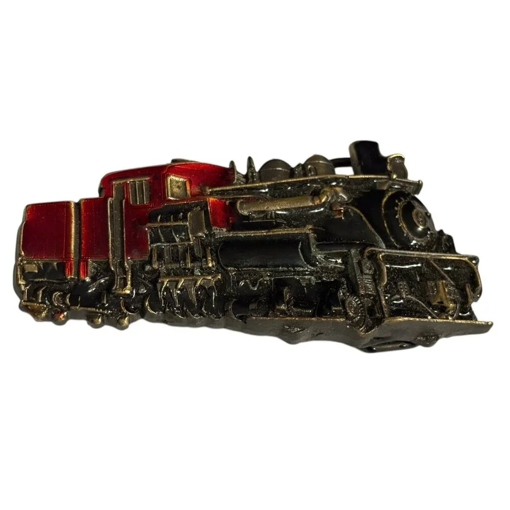 Train Belt Buckle‎ Steam Engine The Great American Buckle Co. USA #1083 1983 VTG